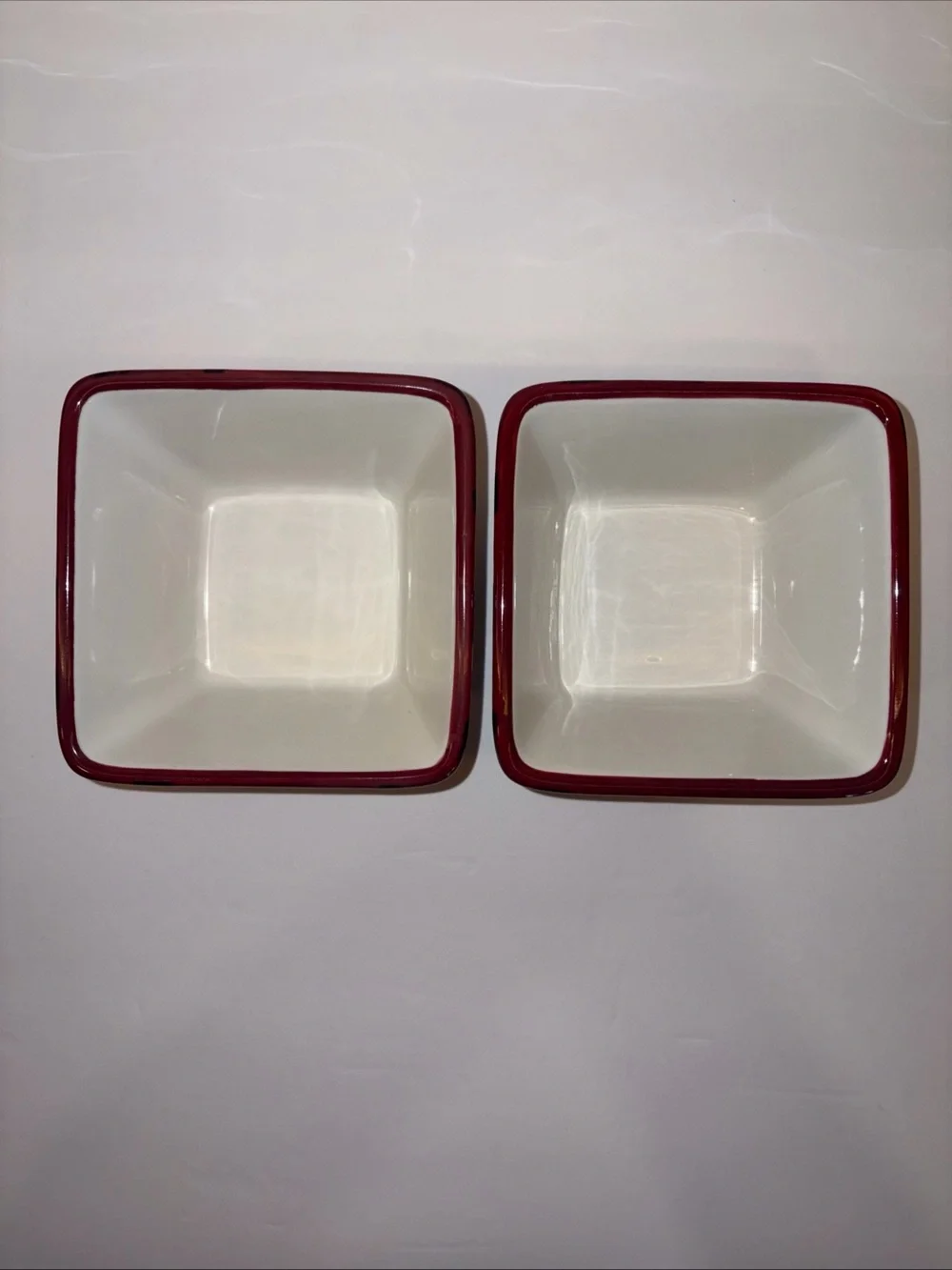 Pampered Chef Simple Additions Striped Appetizer Snack Bowl Set Of 2 4 1/2”
